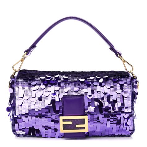 fendi baguette viola paillettes|fendi baguette silver.